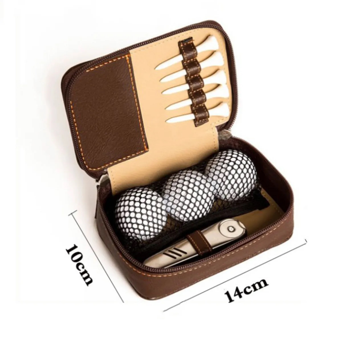 Mini Portable Golf Club Leather Bag 5
