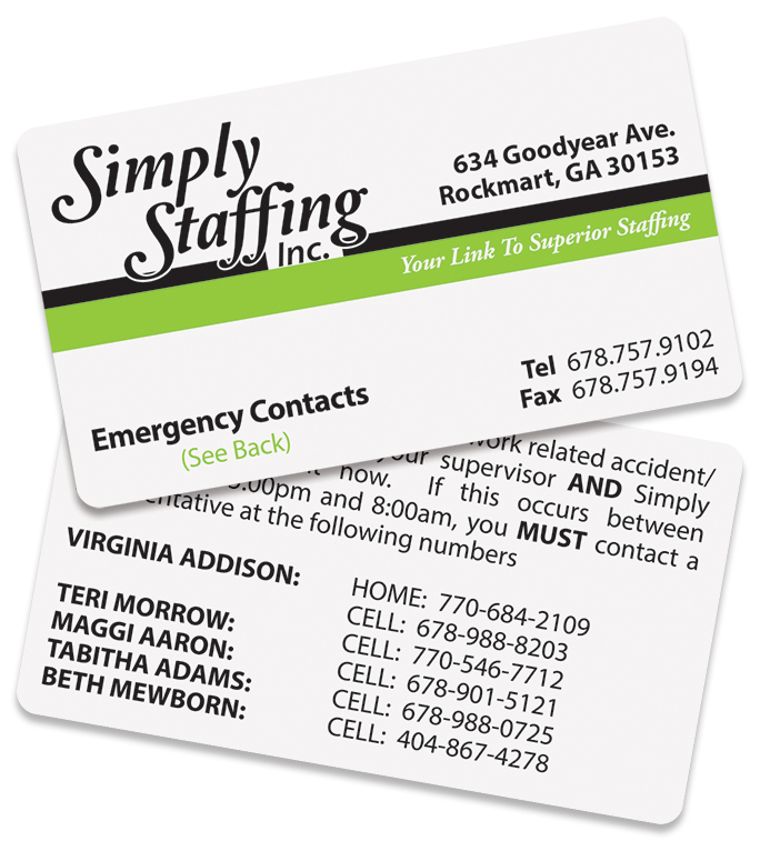 Standard Laminated Business Card 1