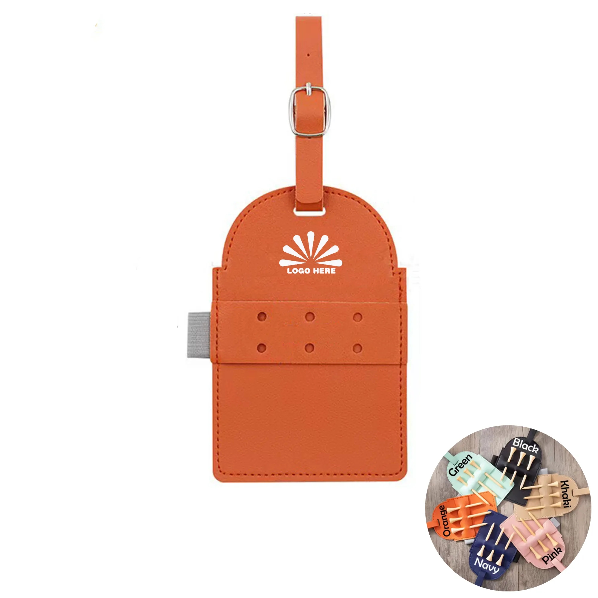 Golf Tee Storage Leather Case With Customizable Logo 3
