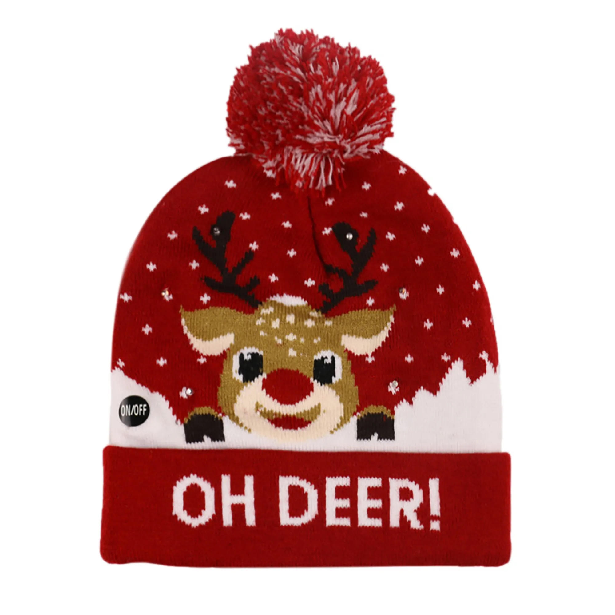 LED Light-up Christmas Knitted Hat MOQ 10pcs 7