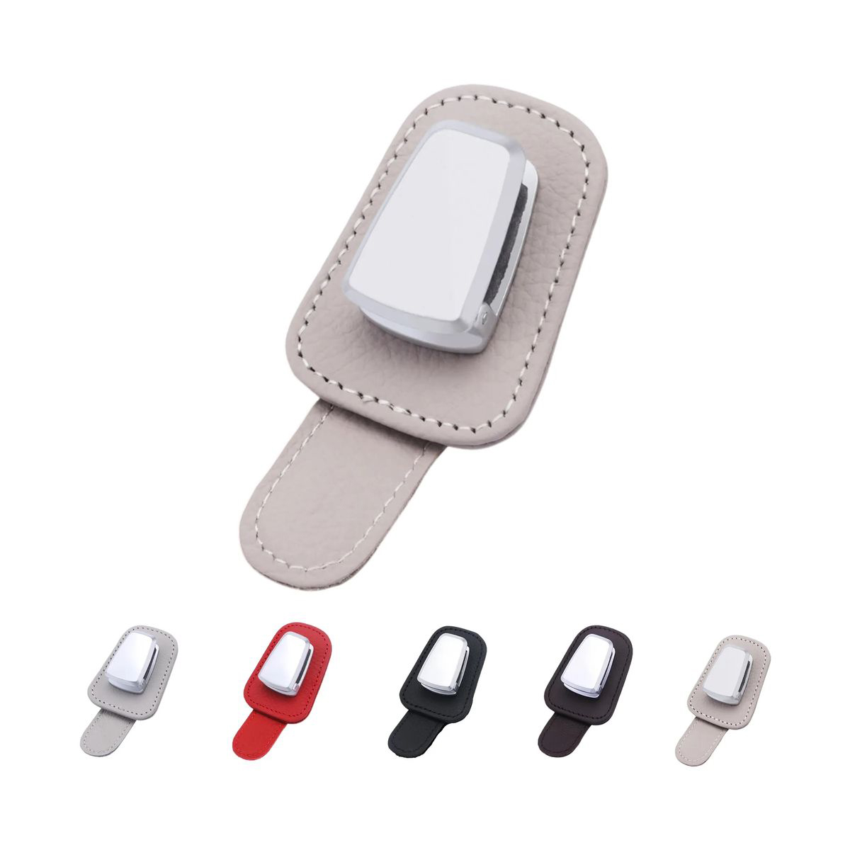 Compact Leather Glasses Mount for Car Visor 6