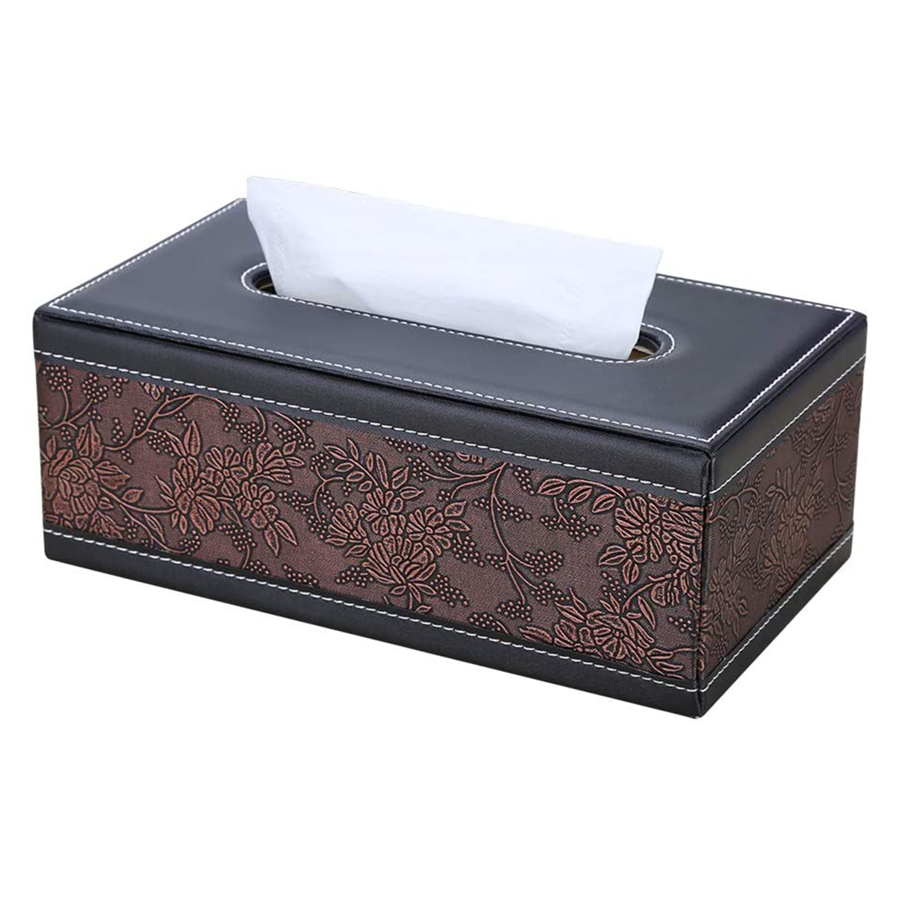 Rectangular PU Leather Tissue Box Holder 7