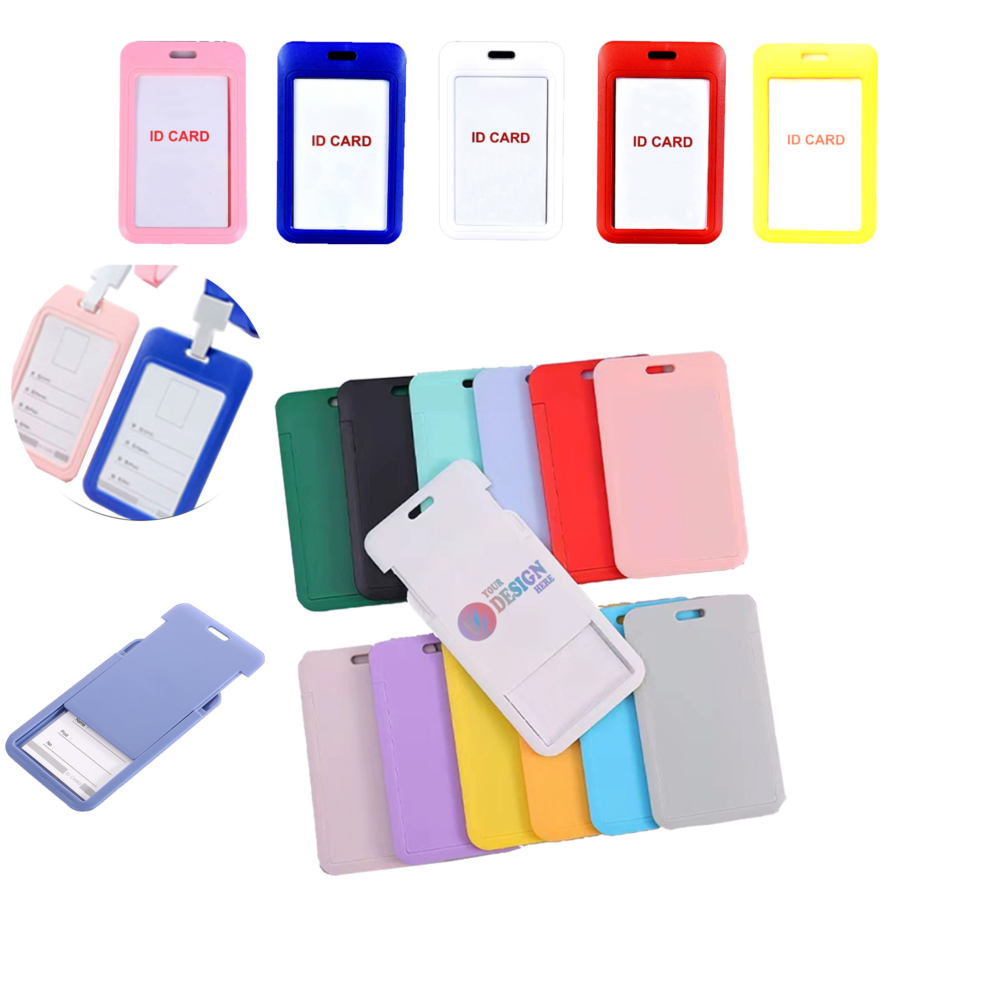 Plastic Card Holder with Clear Window 3