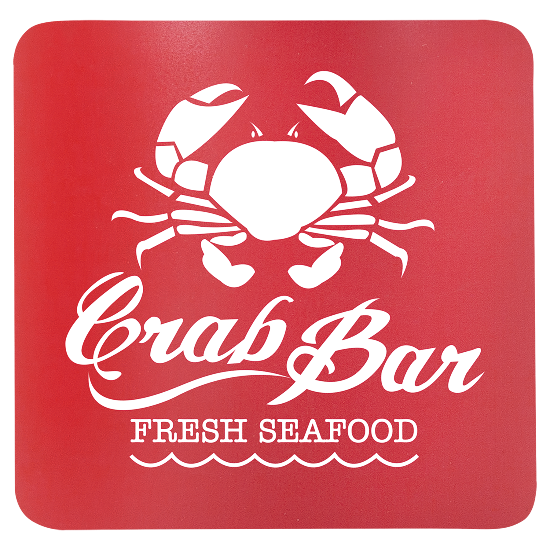 3 3/4" x 3 3/4" Square Red/White Silicone Coaster 2