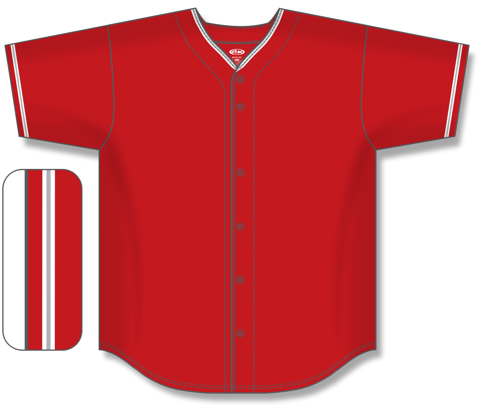 Full Button Baseball Jerseys BA5500-ANA-G01 5