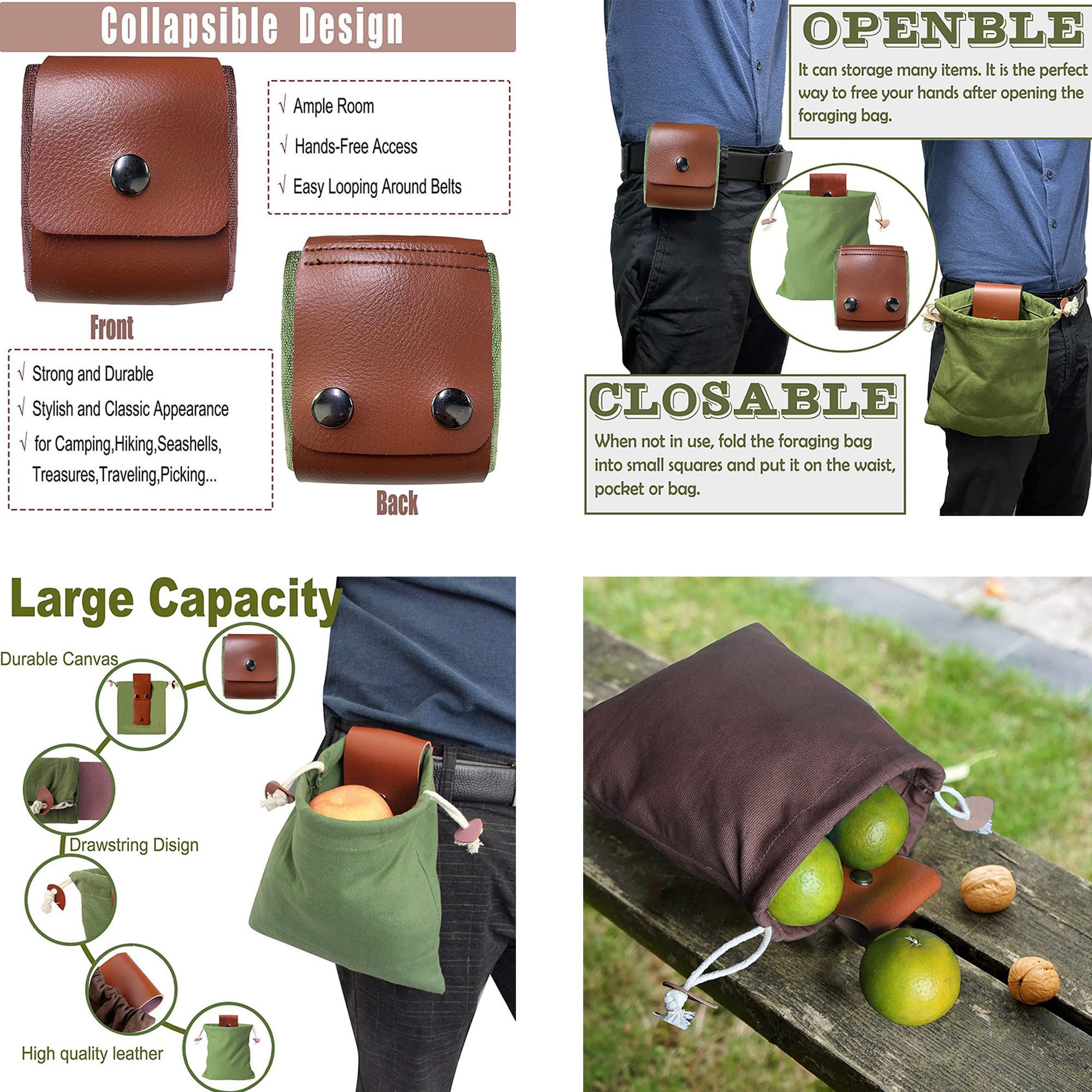 Multipurpose Canvas Waist Bag for Camping & Harvesting 1