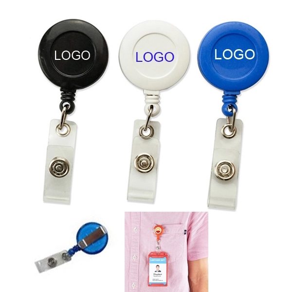 Promotional Giveaway Round Retractable Badge Holder 7