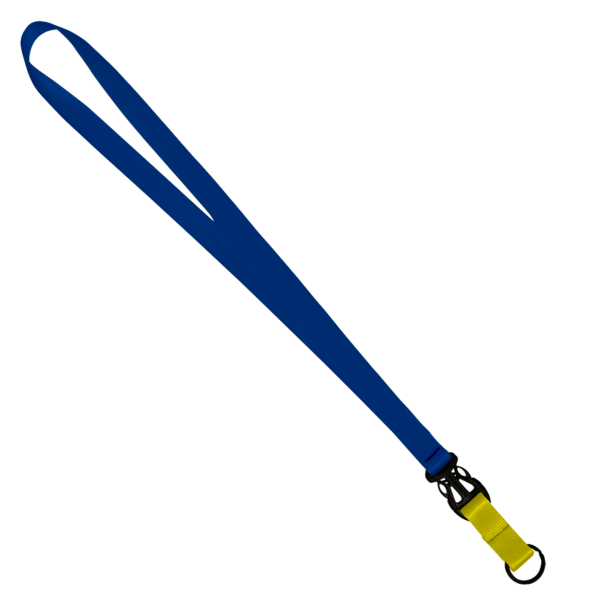 3/4" Multi color (Top and bottom) Nylon Lanyard with Plastic Slide Buckle R 497