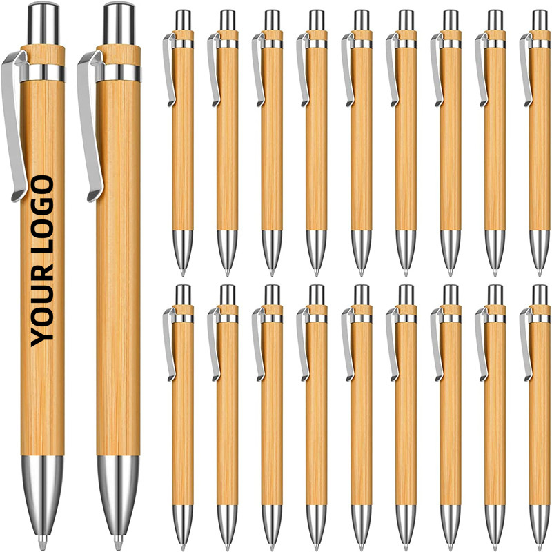 Bamboo Pen Retractable Ballpoint Pen 1