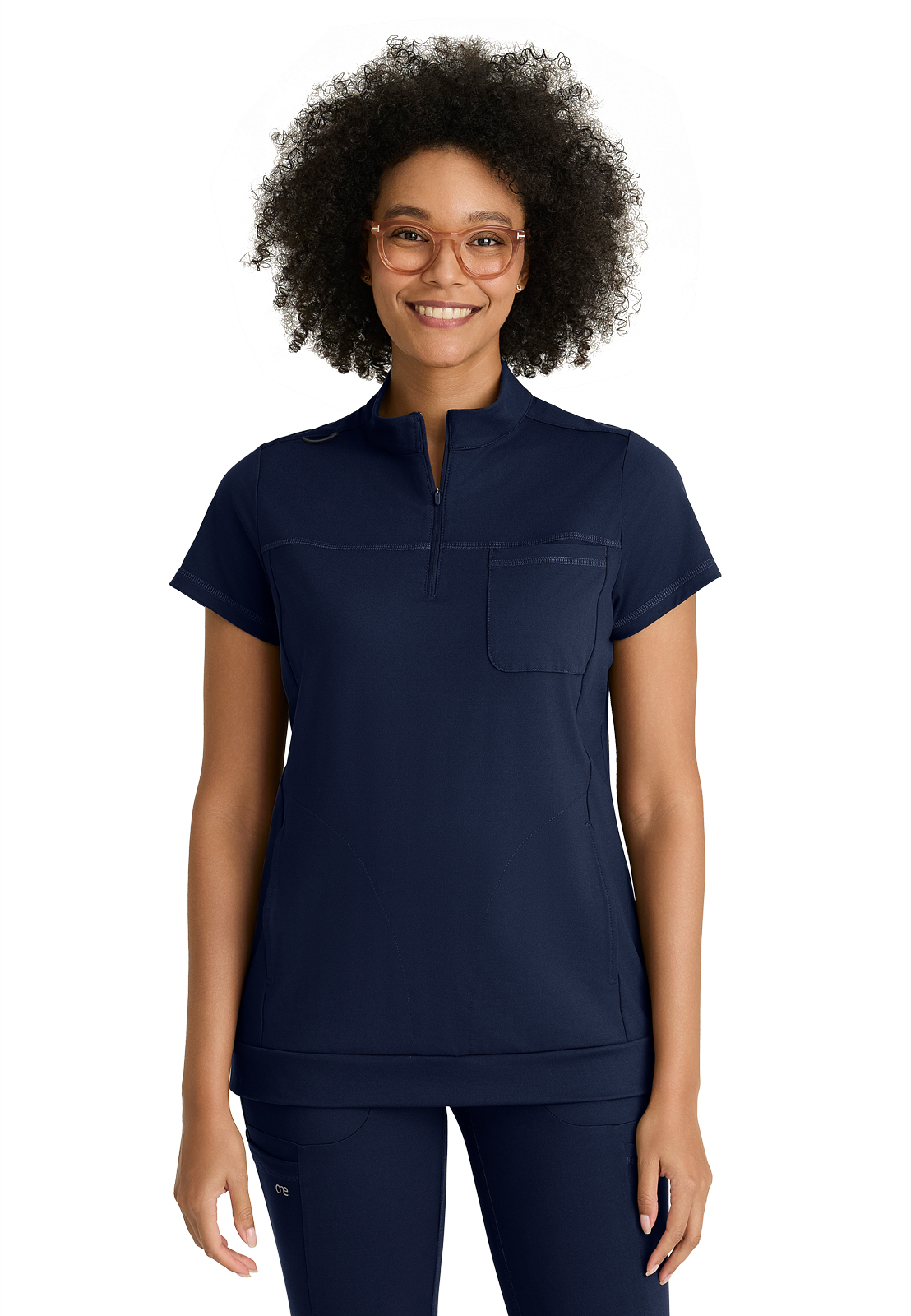 Barco One Performance Knit - Women's Three-Pocket Mock Neck Vigor Scrub Top 11