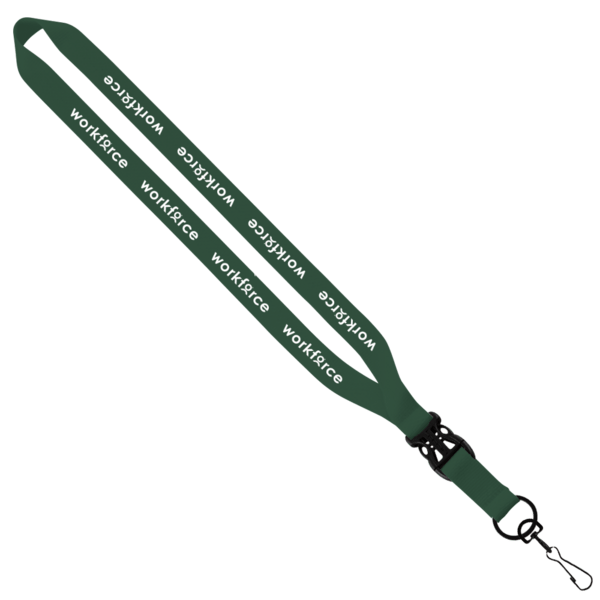 3/4" Polyester Lanyard with Slide Buckle Release & Swivel Snap Hook 26