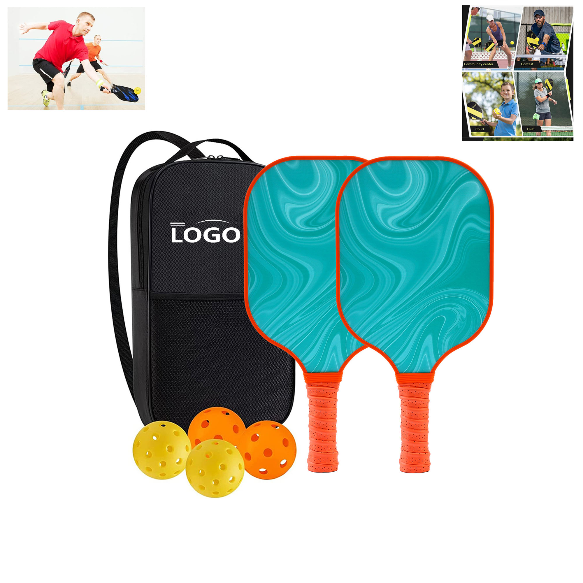 Custom Logo Pickleball Set Of 2 2