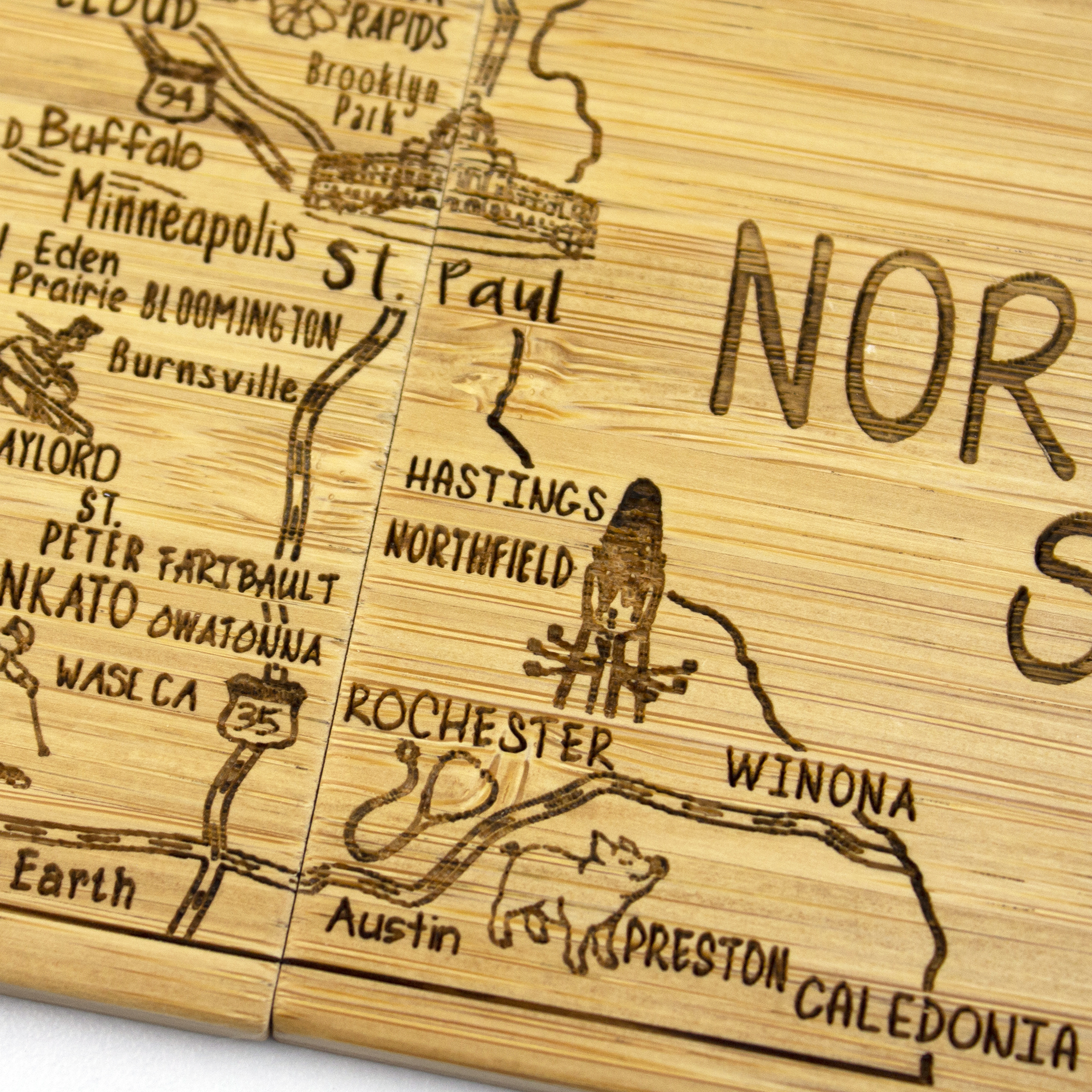 Minnesota Puzzle Coaster Set 11