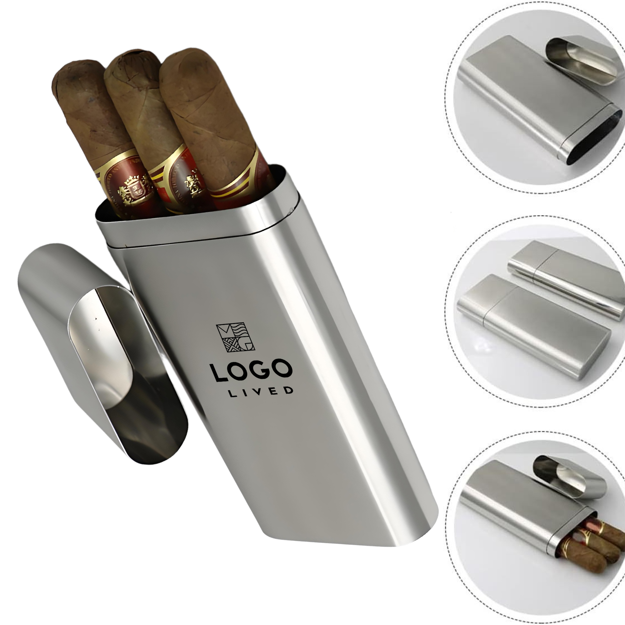 Portable Stainless Steel Cigar Box 5