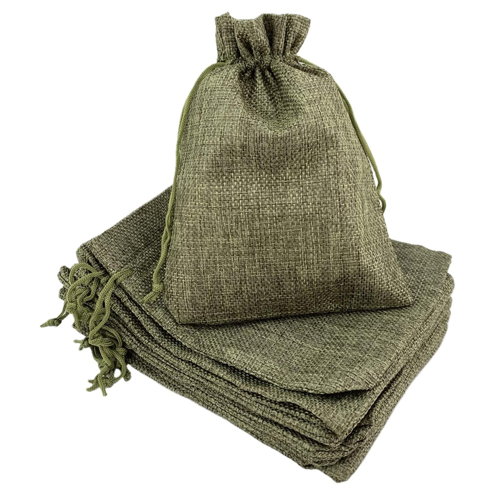 4" x 6" Deluxe Burlap Drawstring Bag. 6