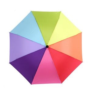 Folding Rainbow Umbrella With 8 Panels 2