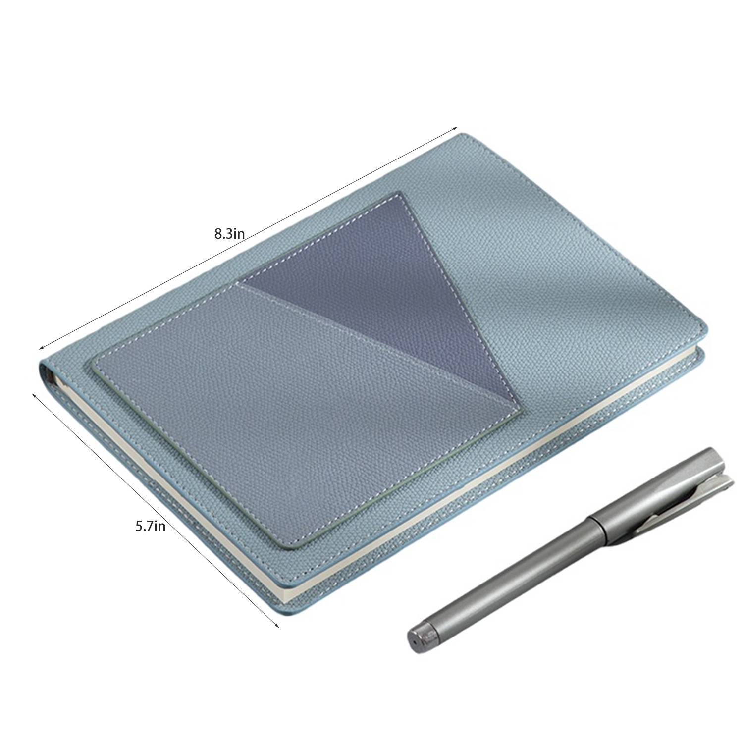 A5 PU Leather Slip Pocket Notebooks w/ Pen 7