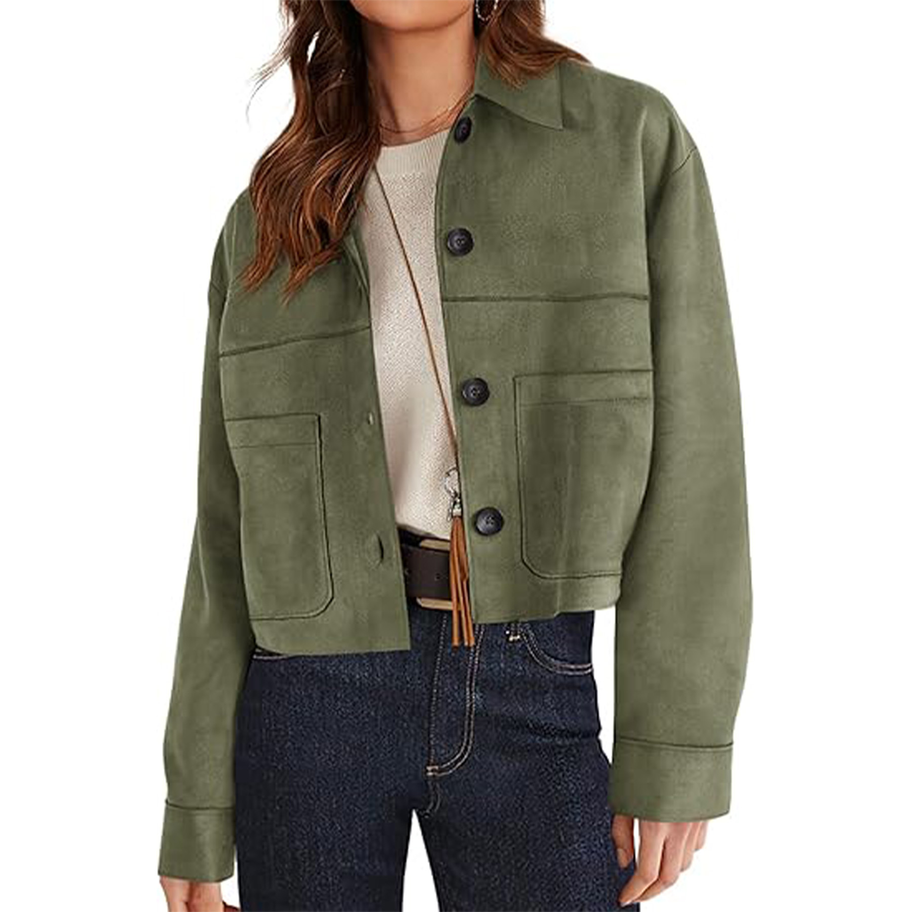 Faux Suede Bomber Jacket 8