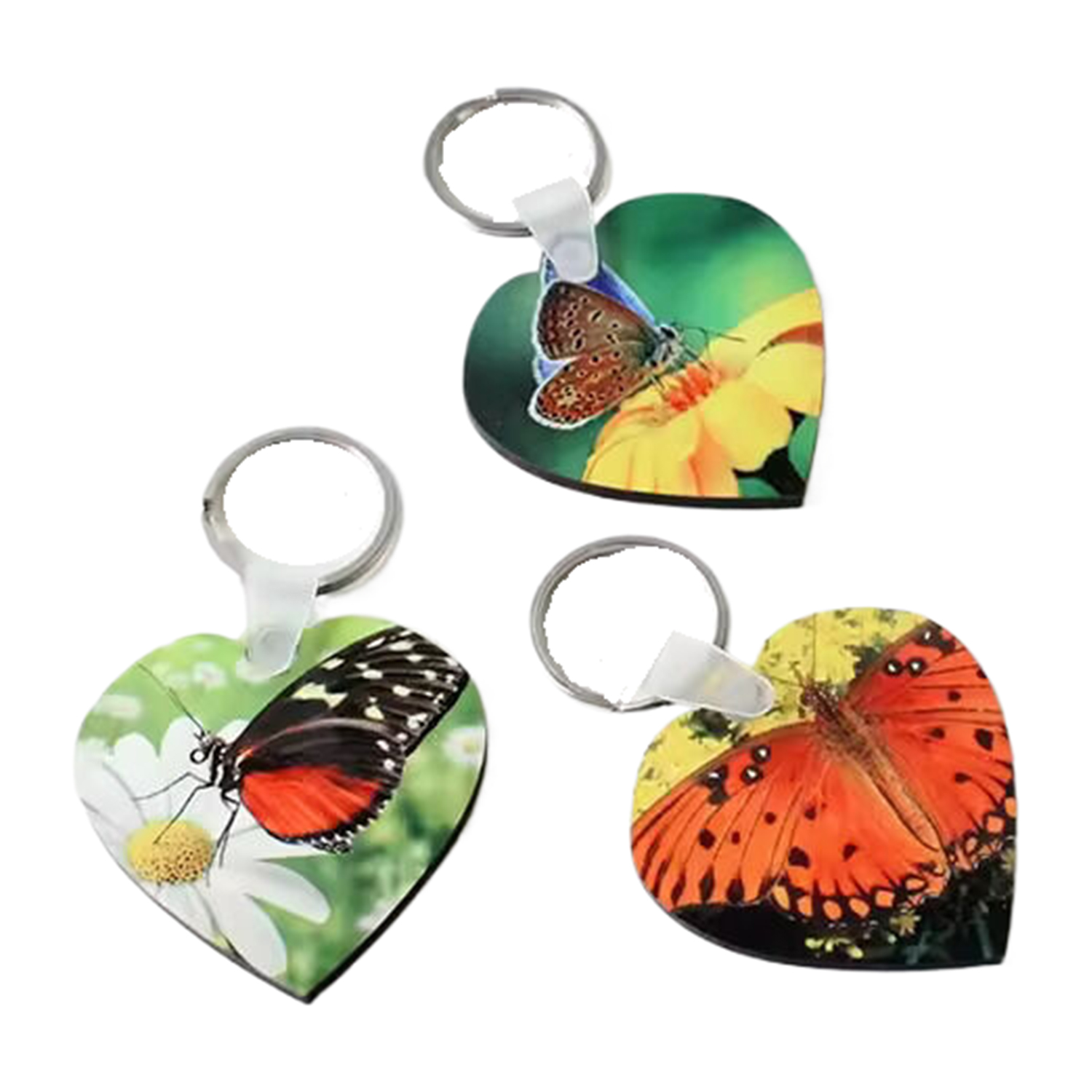 Heart Design MDF Keychain 3