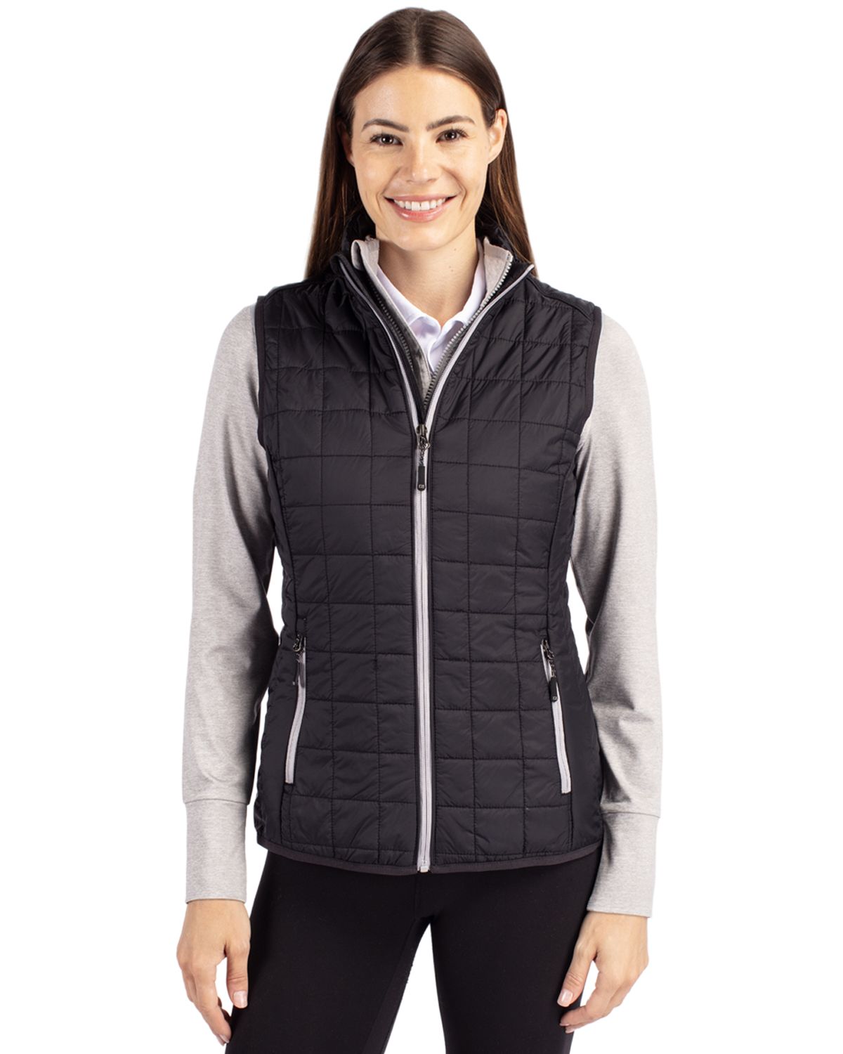 Cutter & Buck Rainier Recycled Insulated Puffer Womens Full Zip Vest 63