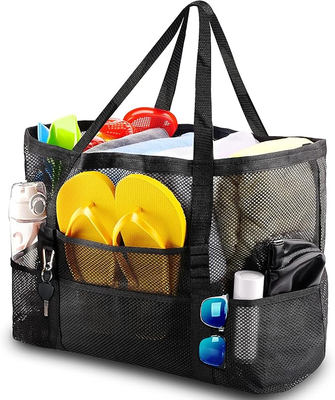 Mesh Beach Bag for Vacation Essentials 12