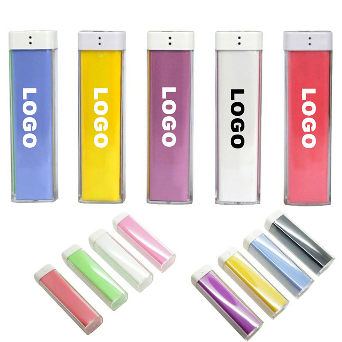 Clear 2200 mAh Lipstick Power Bank 1