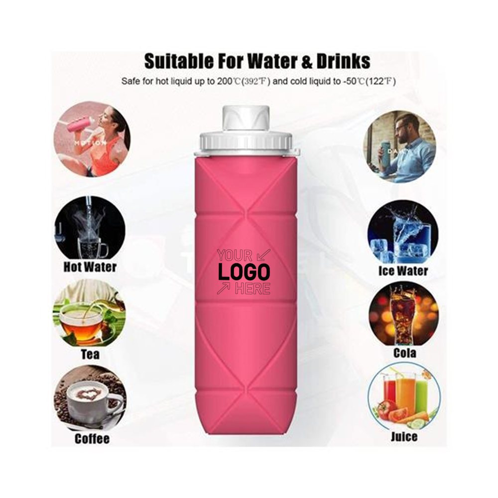 20oz Silicone Foldable Travel Sports Botttle 1