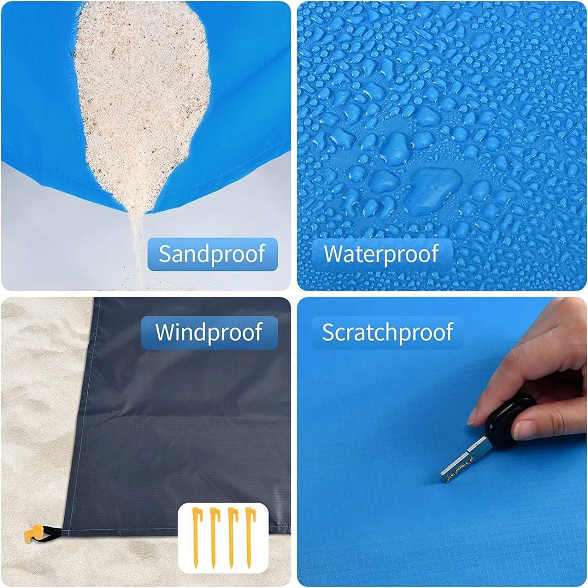 Foldable Beach Mat Lightweight Outdoor Picnic Blanket Pad 7