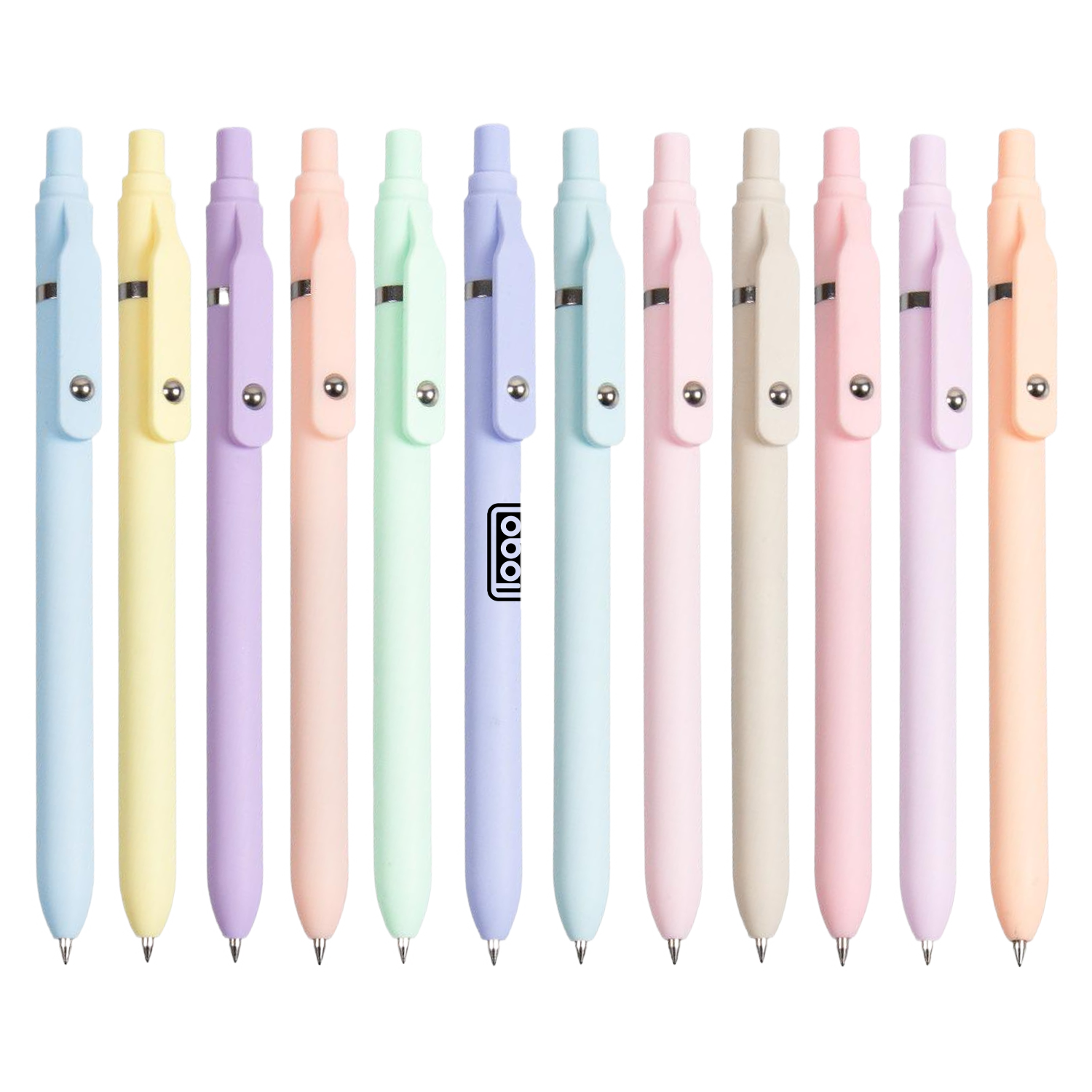 Plastic Macaron Retractable Ballpoint Pen W/ Rollerball Clip 18