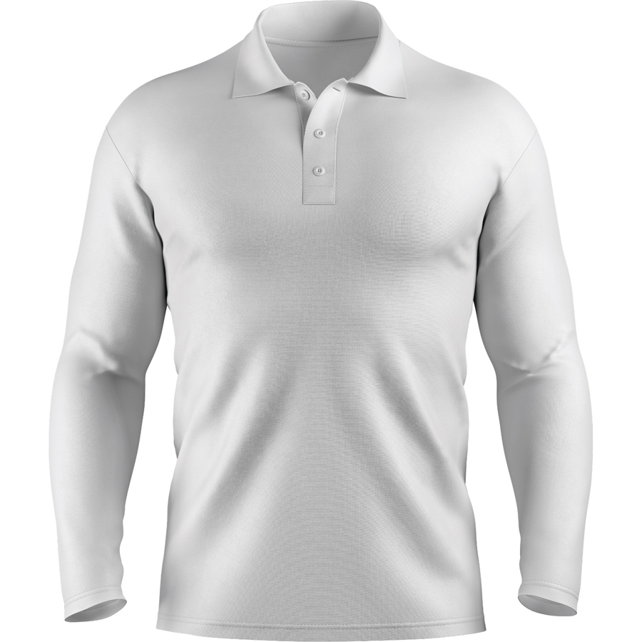 Sublimation Long Sleeve Polo - 180G Silk-Feel Interlock - Men, Women, Kids 1