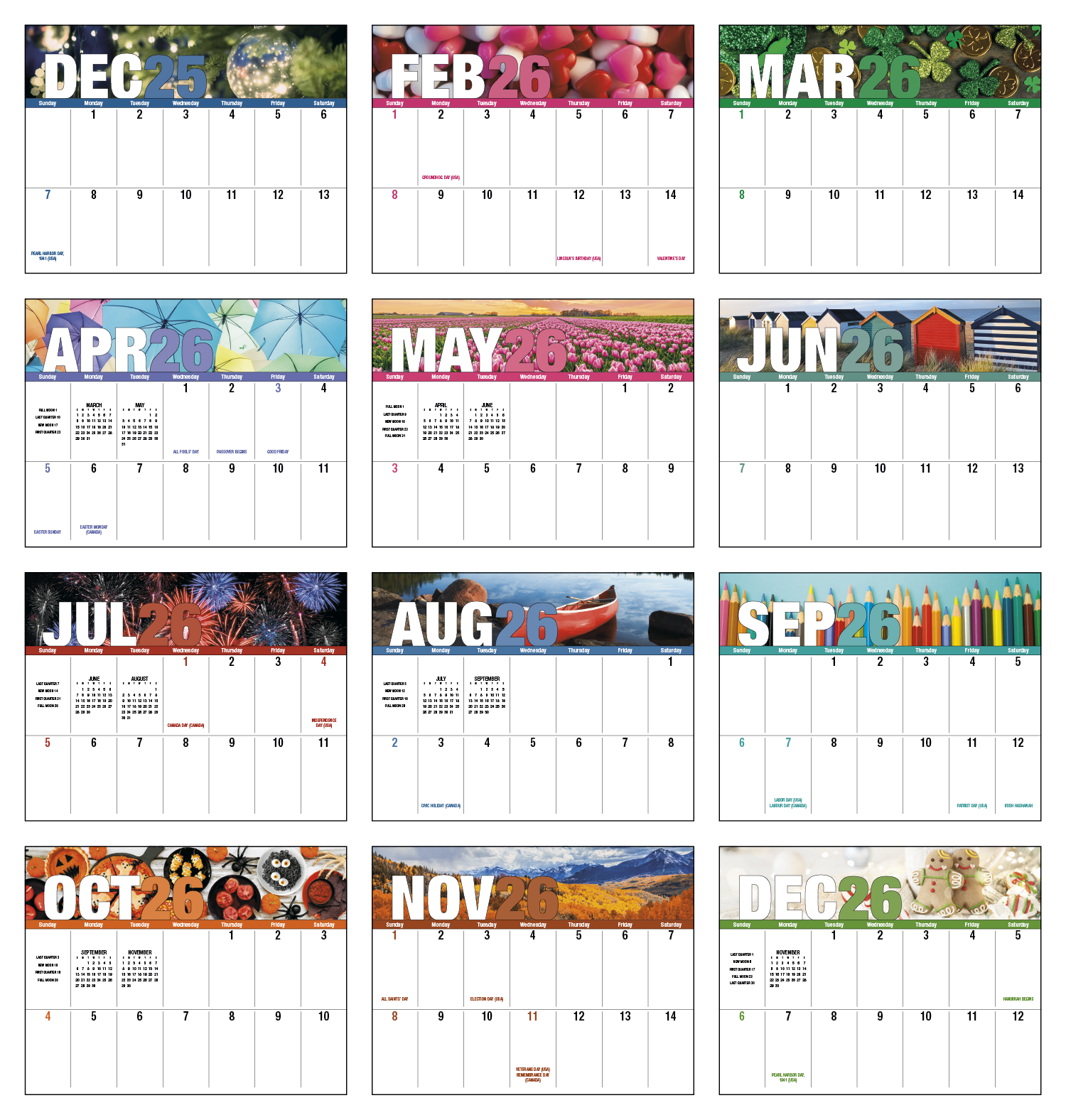 Good Value™ Seasonal Expressions Big Block - Stapled Calendar 54