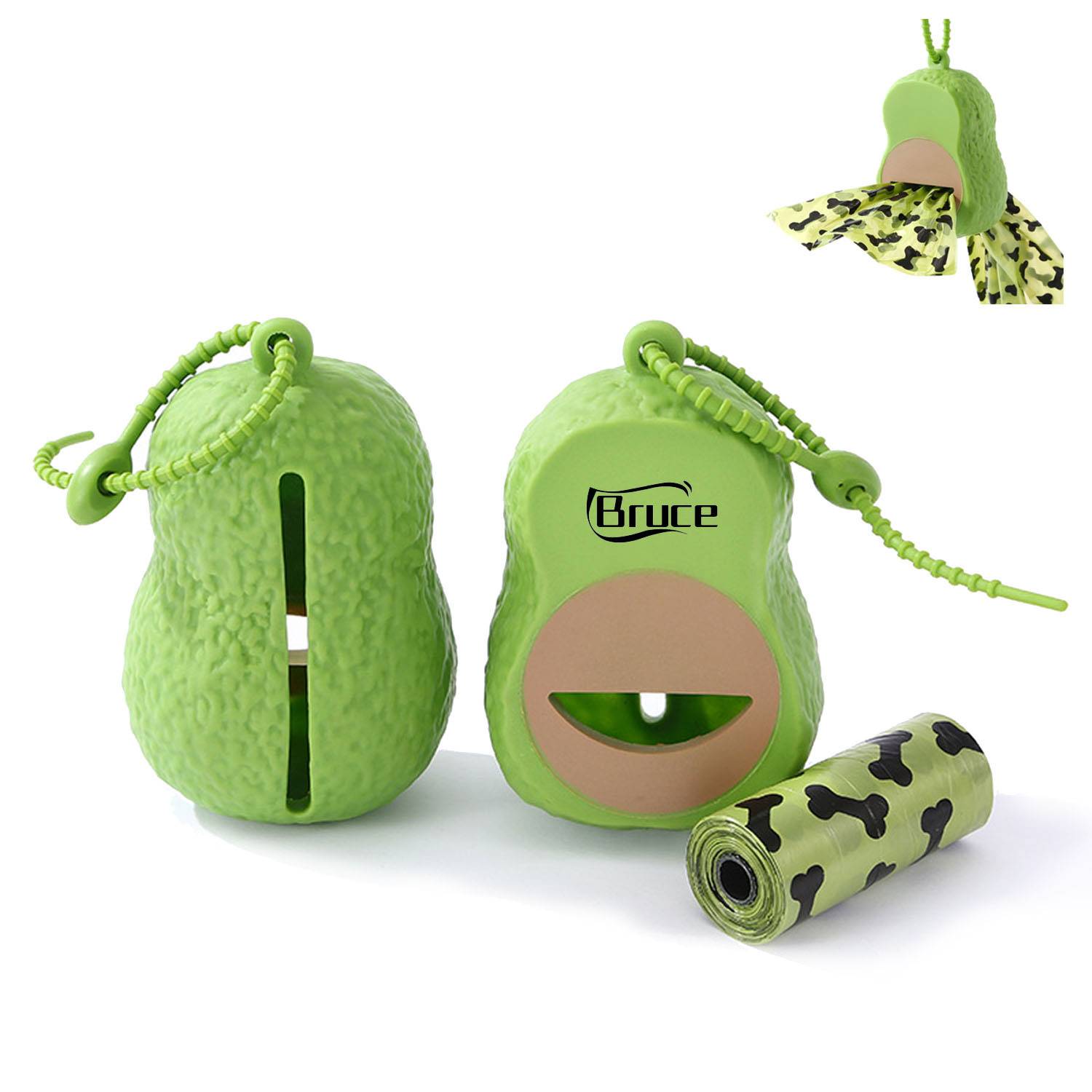 Avocado Shaped Portable Pet Waste Bag Dispenser 10