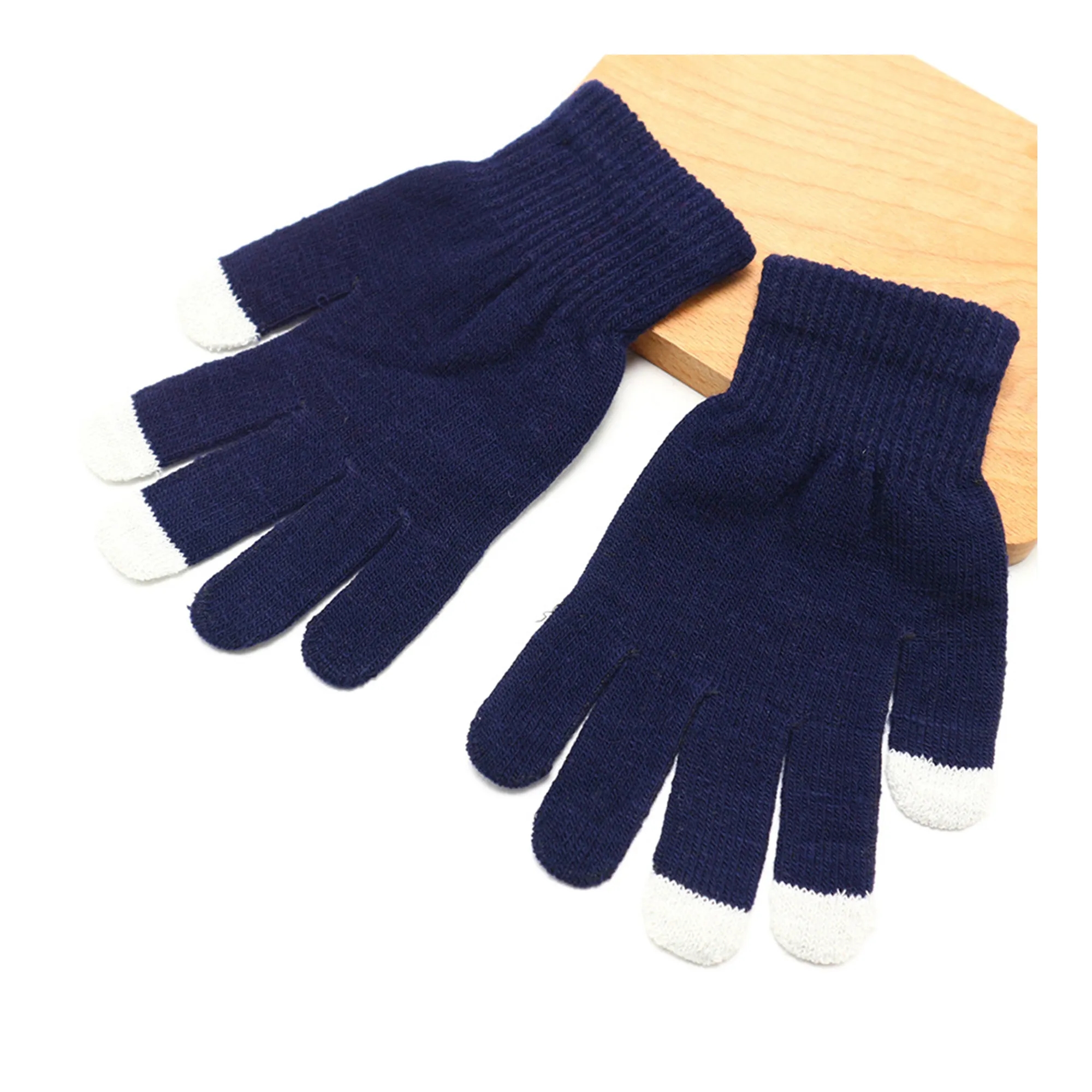 MOQ 50 Acrylic Touch Screen Knit Gloves 8