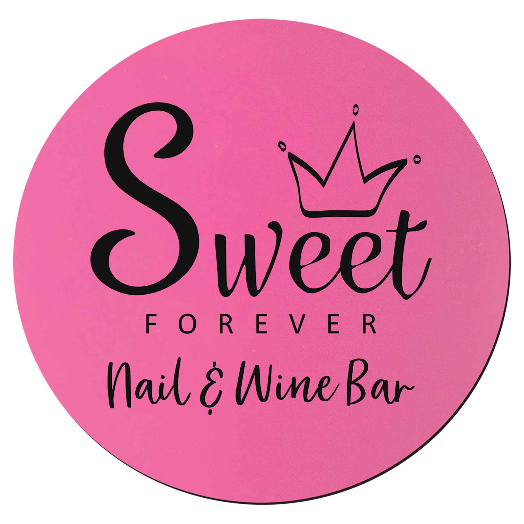 3 3/4" Round Pink/Black Silicone Coaster 2