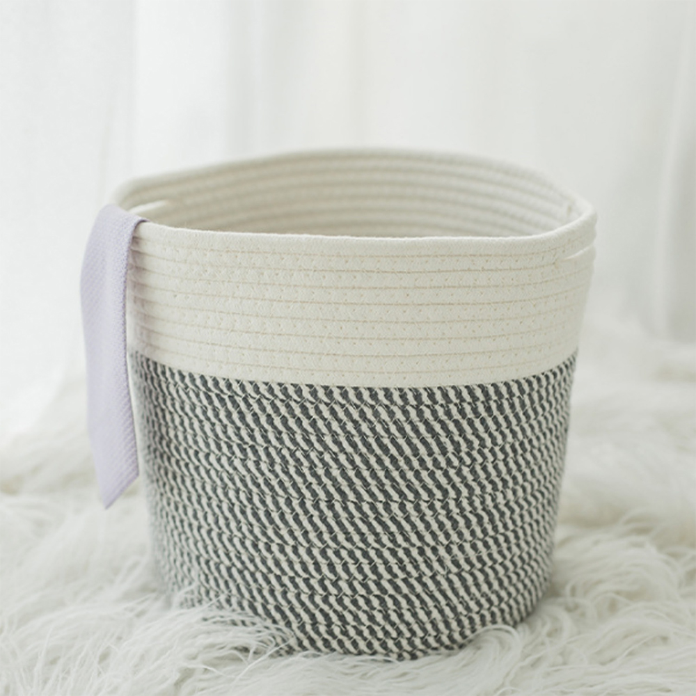 Cotton Rope Large Capacity Round Basket 2