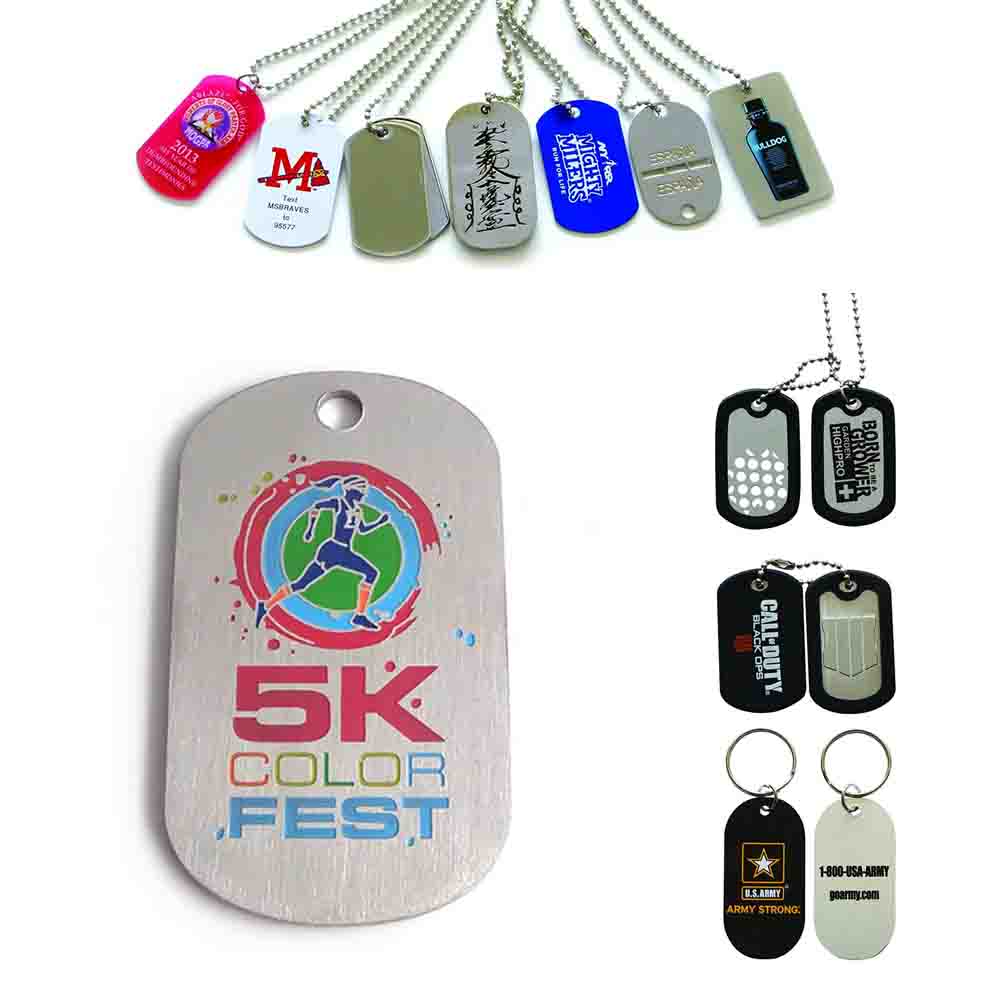 Custom Metal Dog Tag With Chains 2