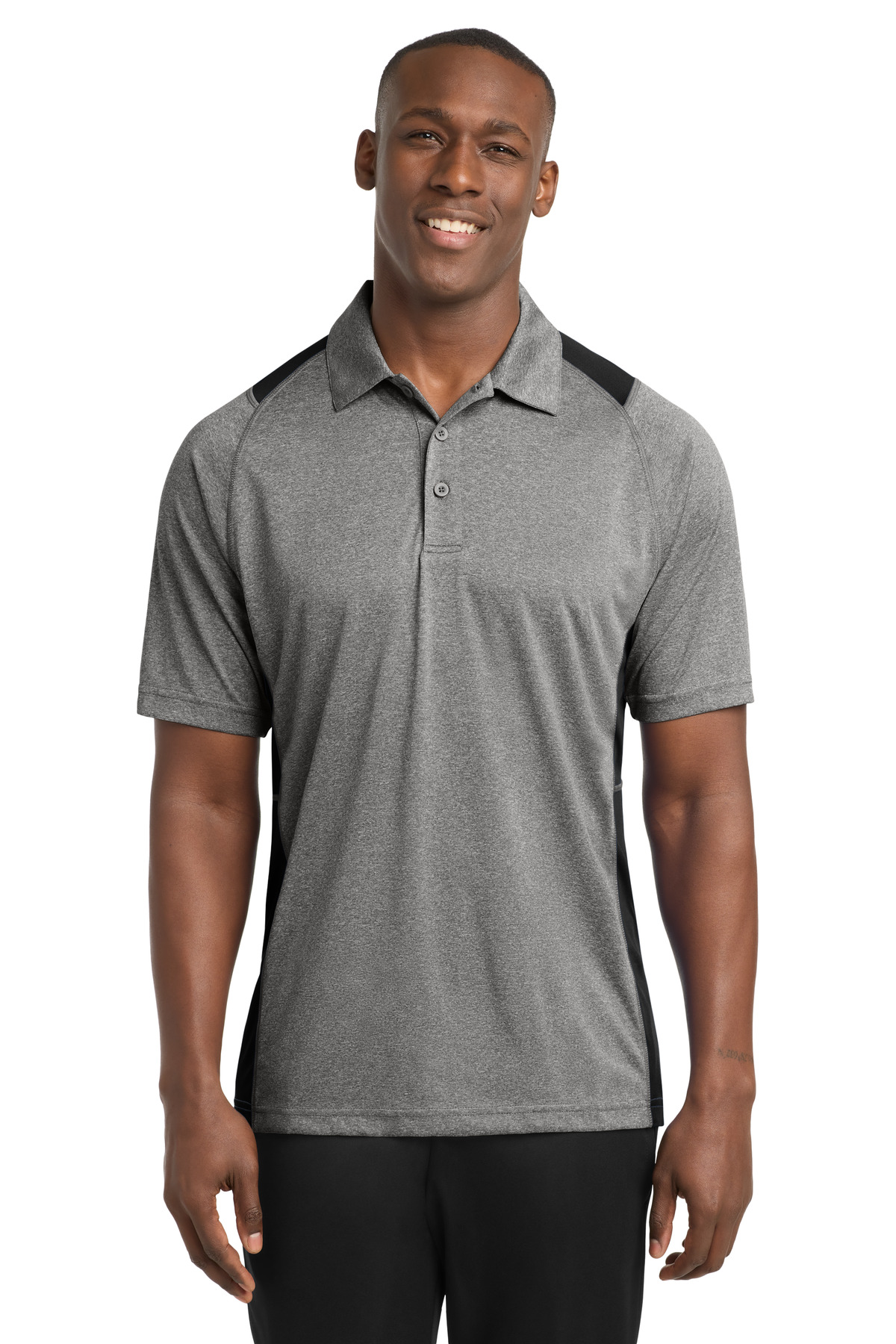 Sport-Tek Heather Colorblock Contender Polo. ST665 56
