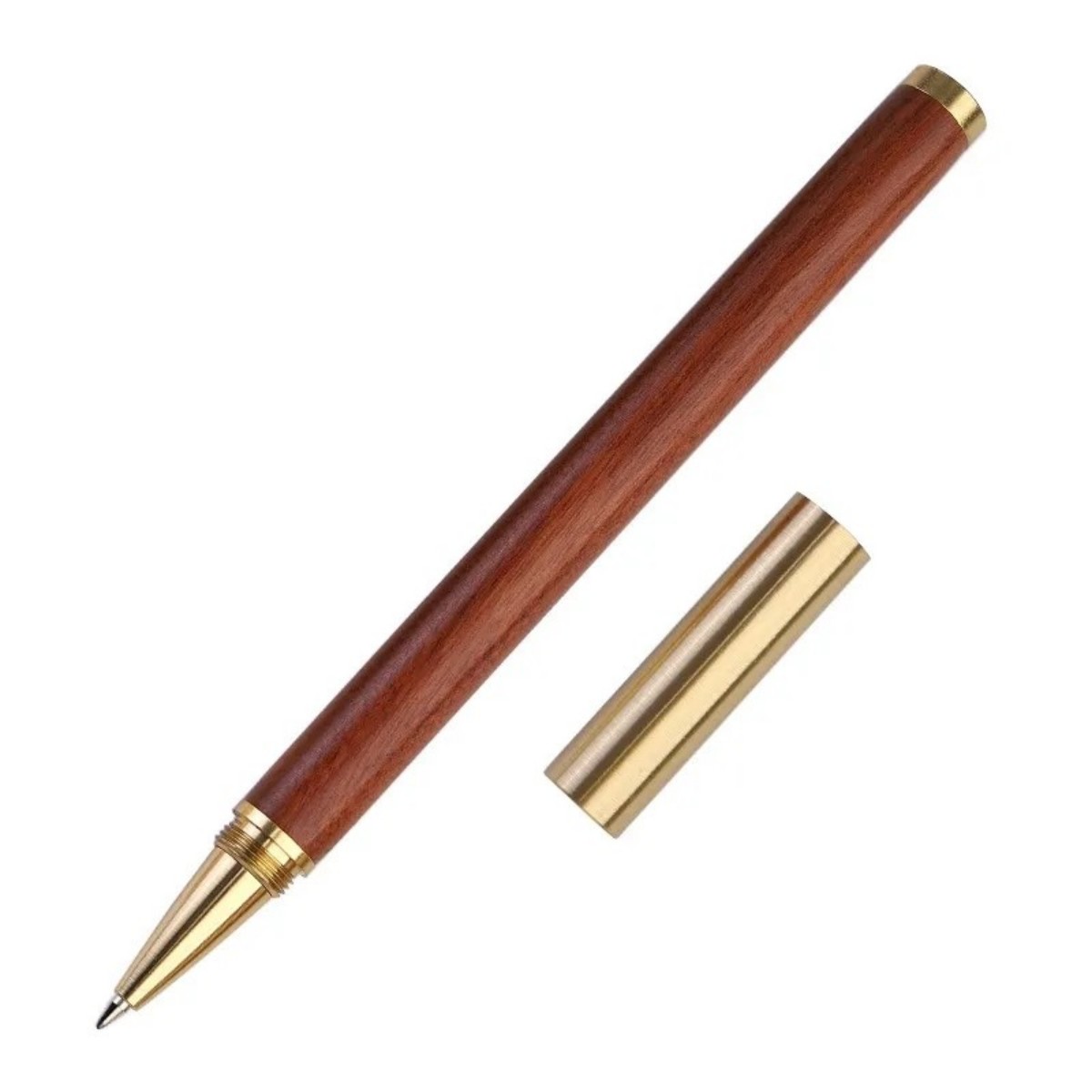 Wooden Office Pen with Brass Trim 6
