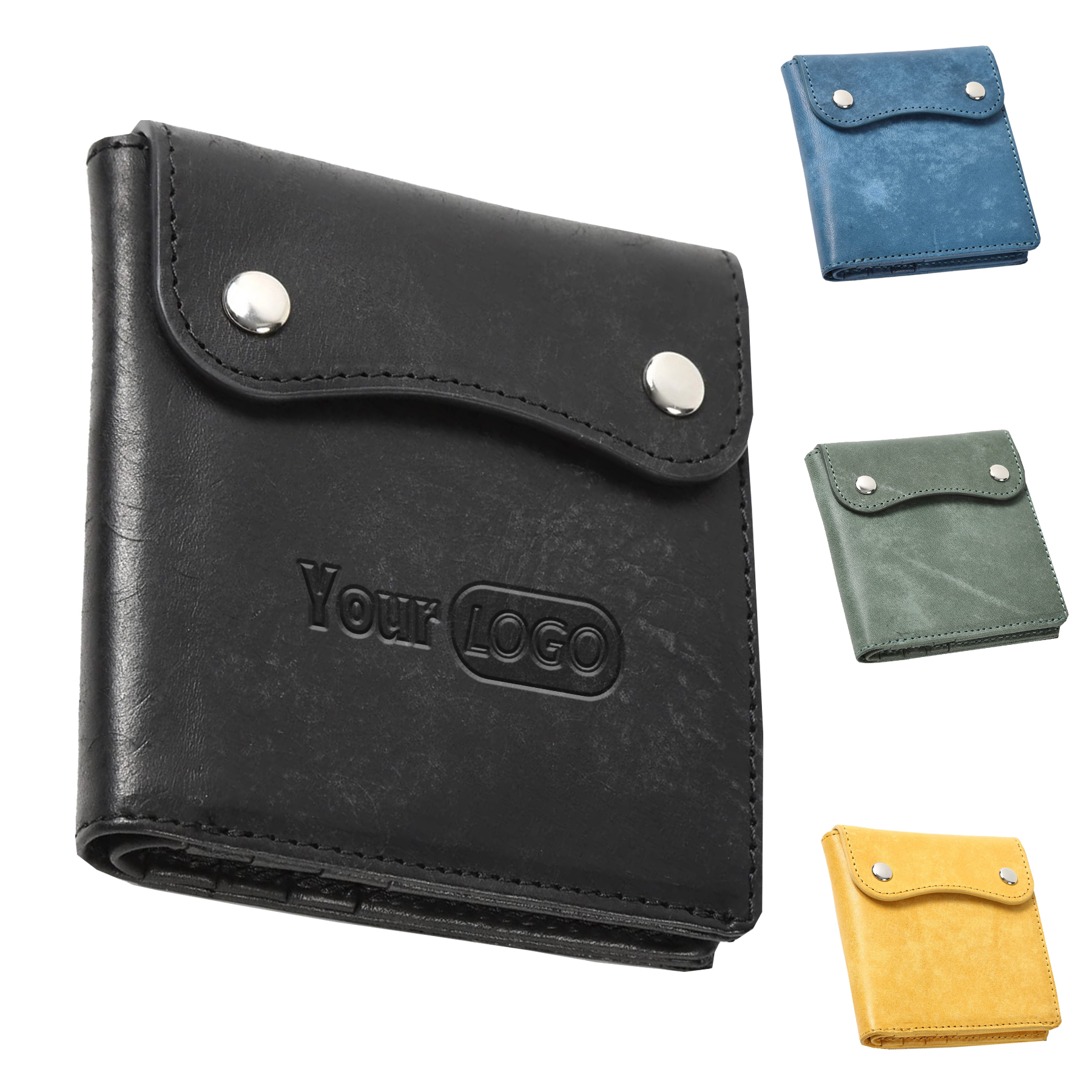 Genuine leather multi card short handbag 2