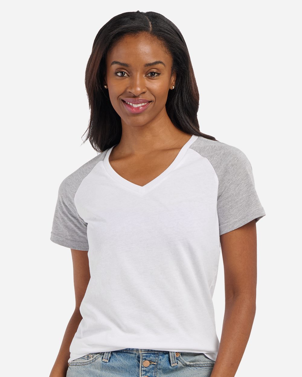 Women's Colorblocked V-Neck T-Shirt - BW2204 15