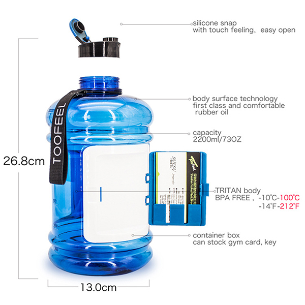 2.2L Water Jug Large  Bottle Front Card Holder 2