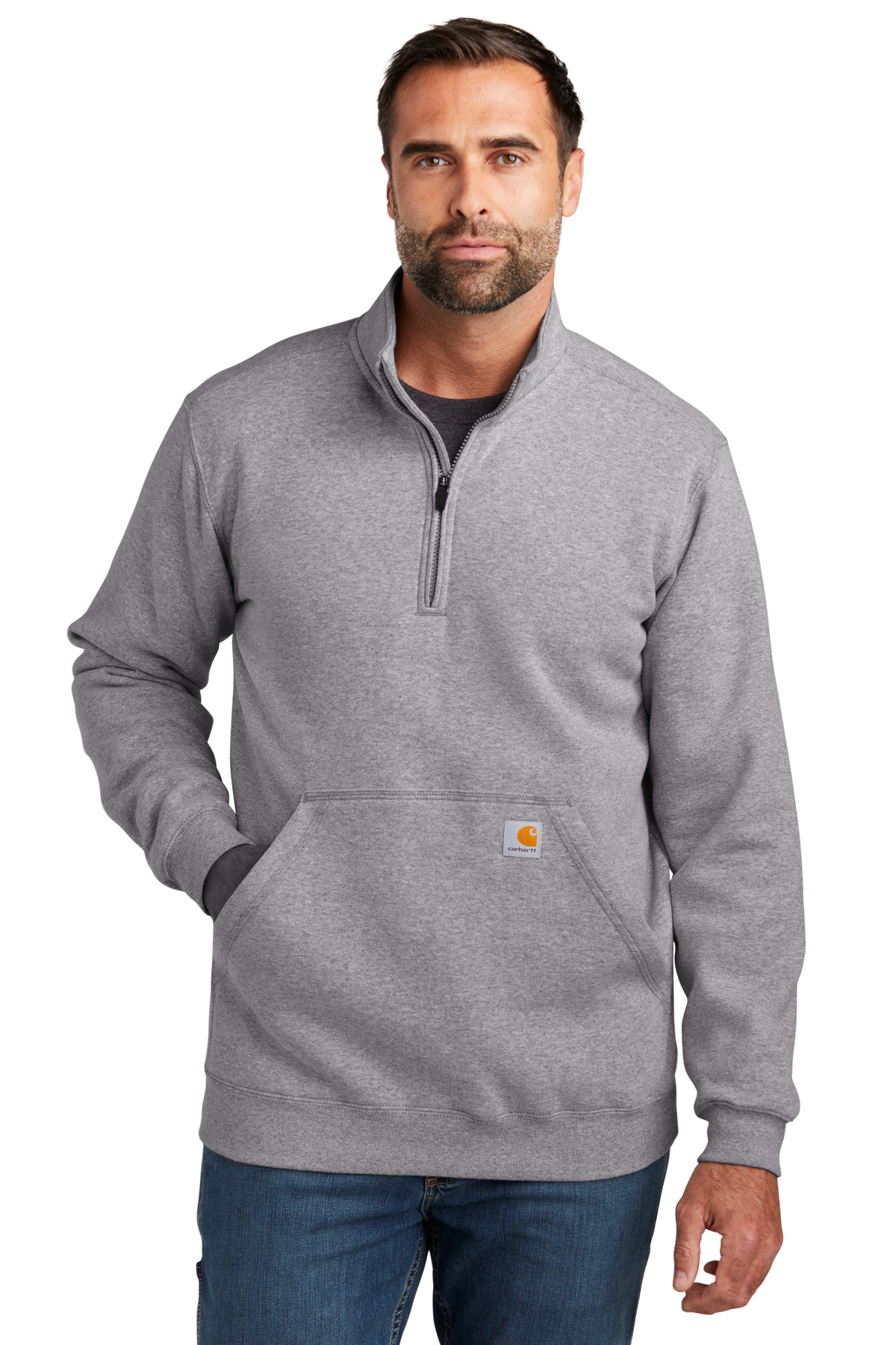 Carhartt Midweight 1/4-Zip Mock Neck Sweatshirt CT105294, custom hoodie or sweatshirt with logo imprint 5