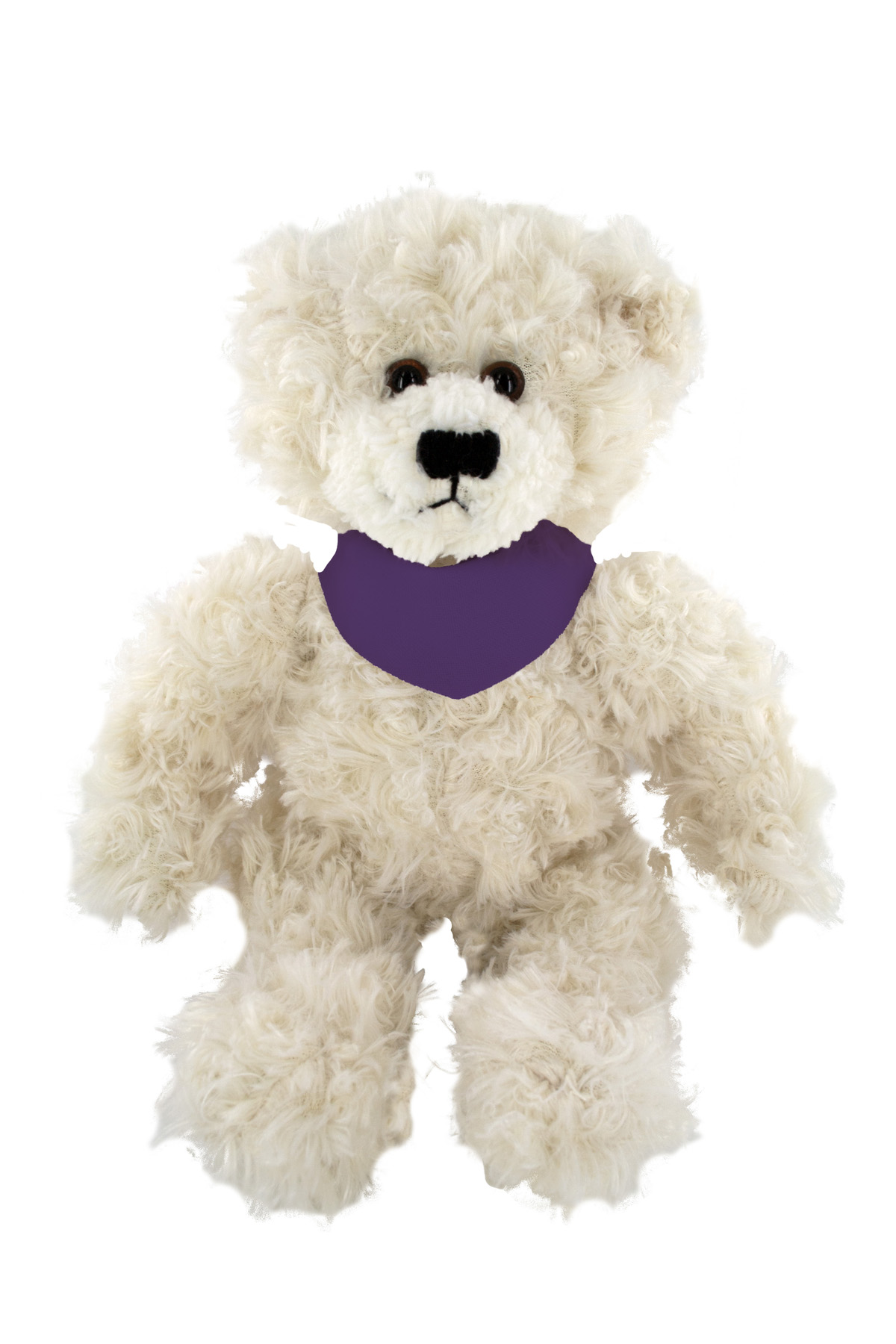 soft plush Cream Brandon Bear  with bandana