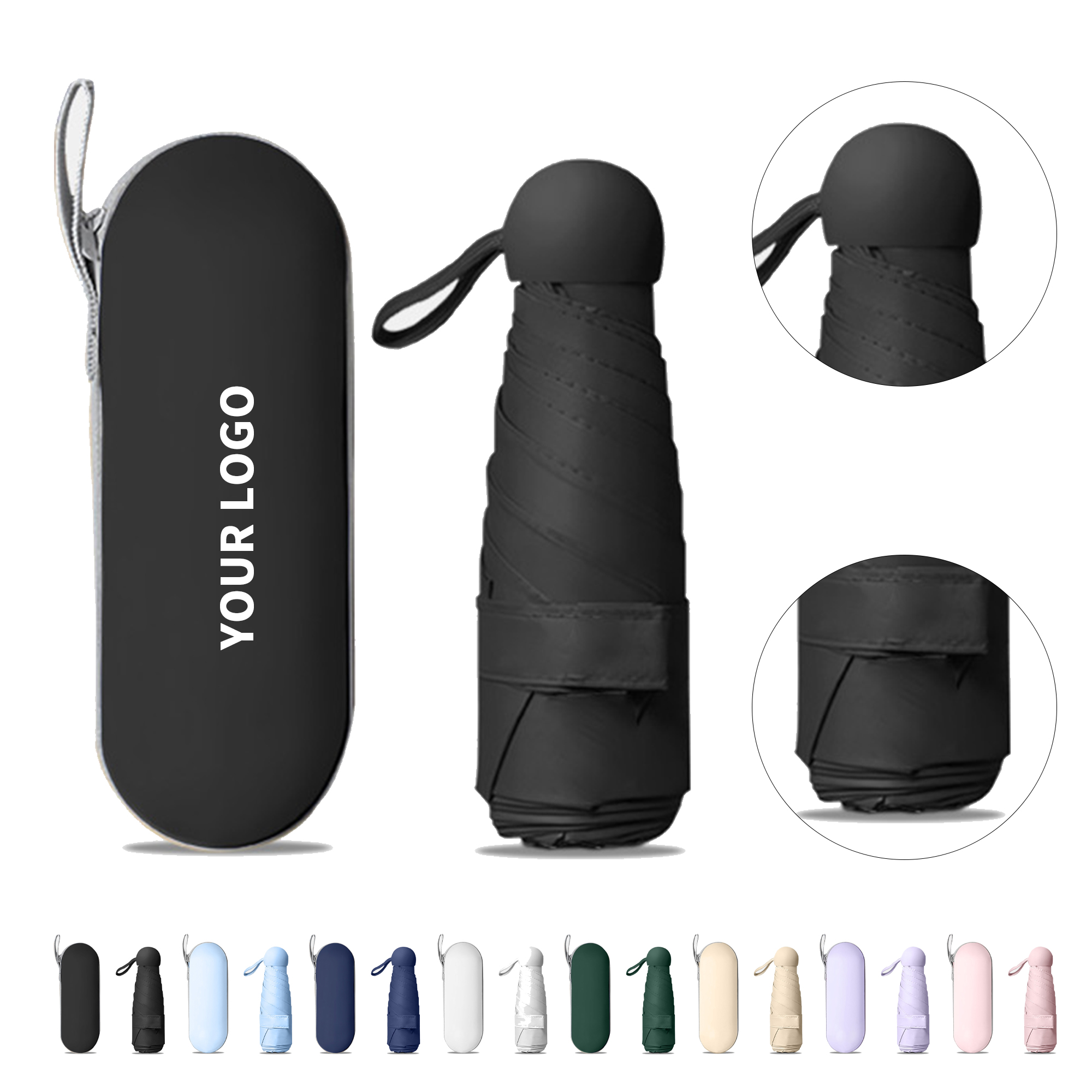 Mini Travel Pocket Umbrella Windproof Design 10