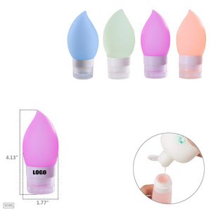 60ml Silicone Travel Bottle With Flip Up Lid 3