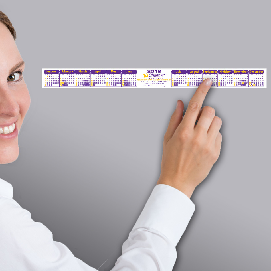 Kwik-Stik Horizontal Year at a Glance Computer Monitor Calendar 8