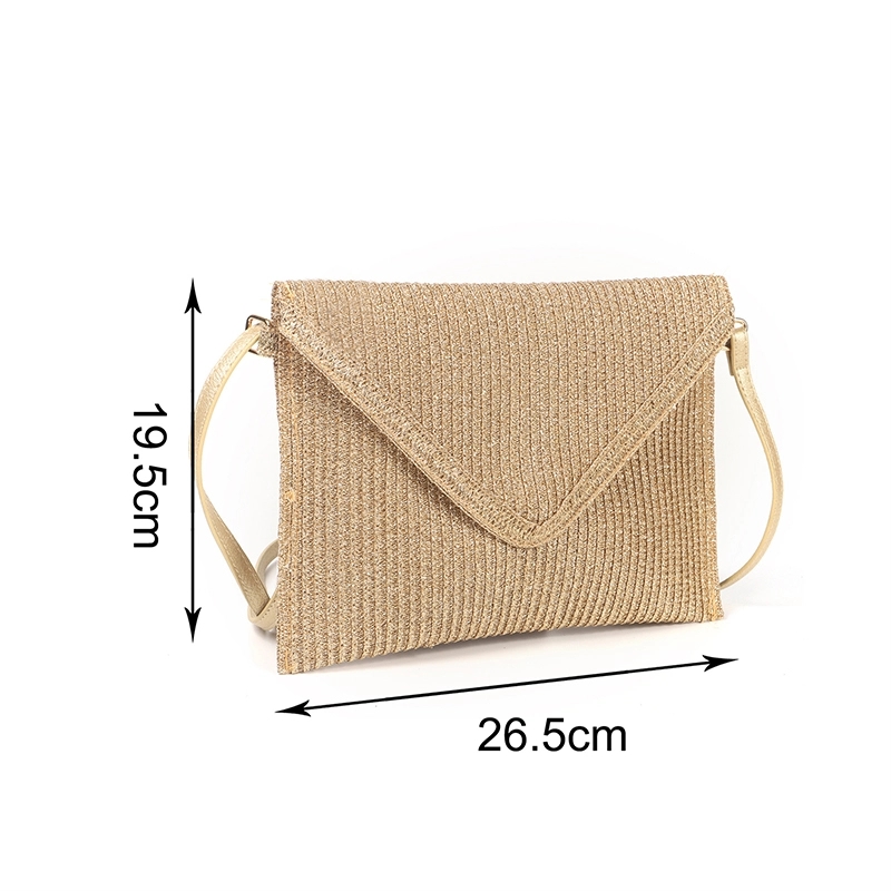 Natural Straw Bag Hand Woven Round Handle Handbags Retro 1