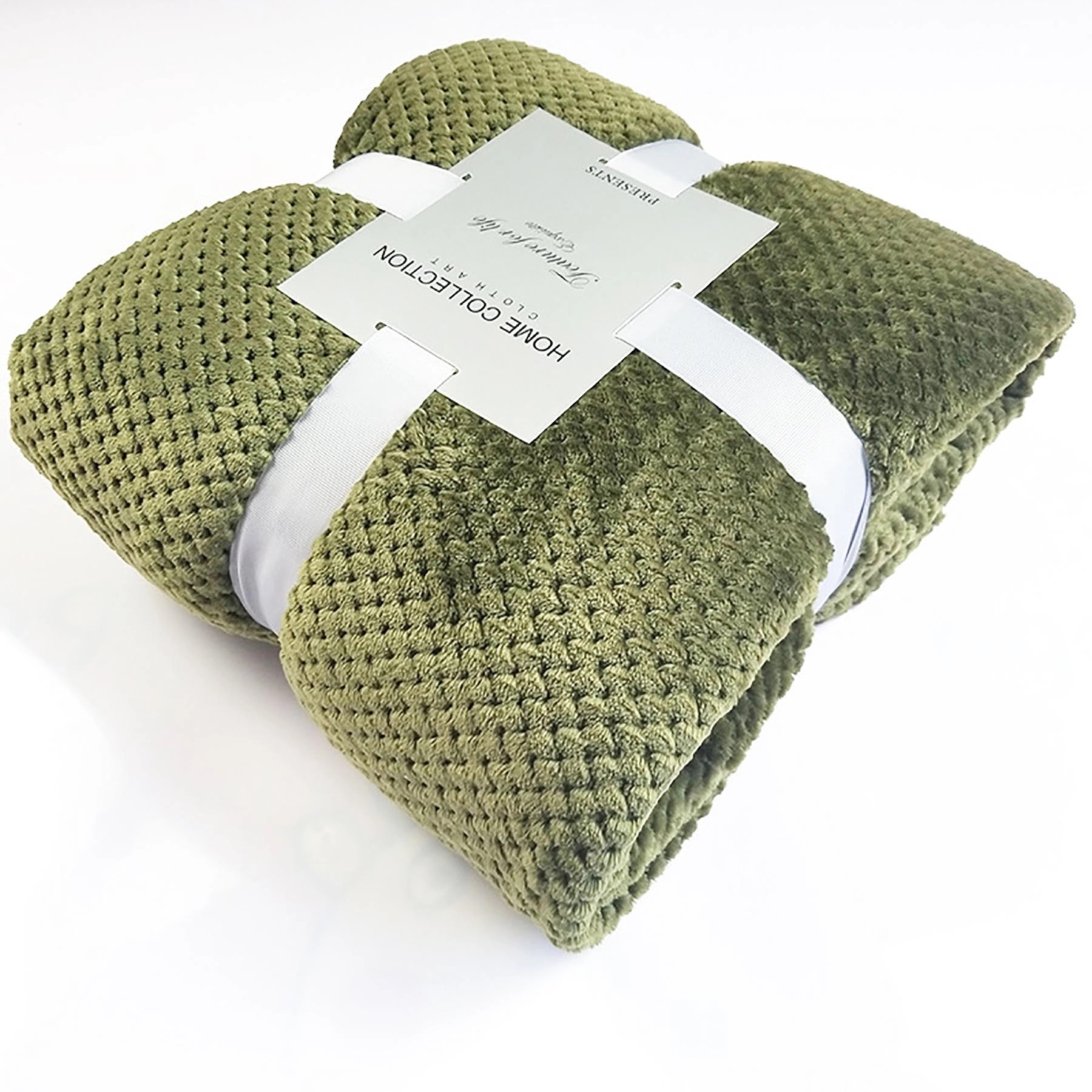 Large Waffle Weave Flannel Fleece Throw Blanket 40X60 Inch 9