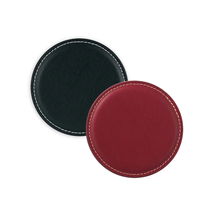 Leather Round Coaster 4