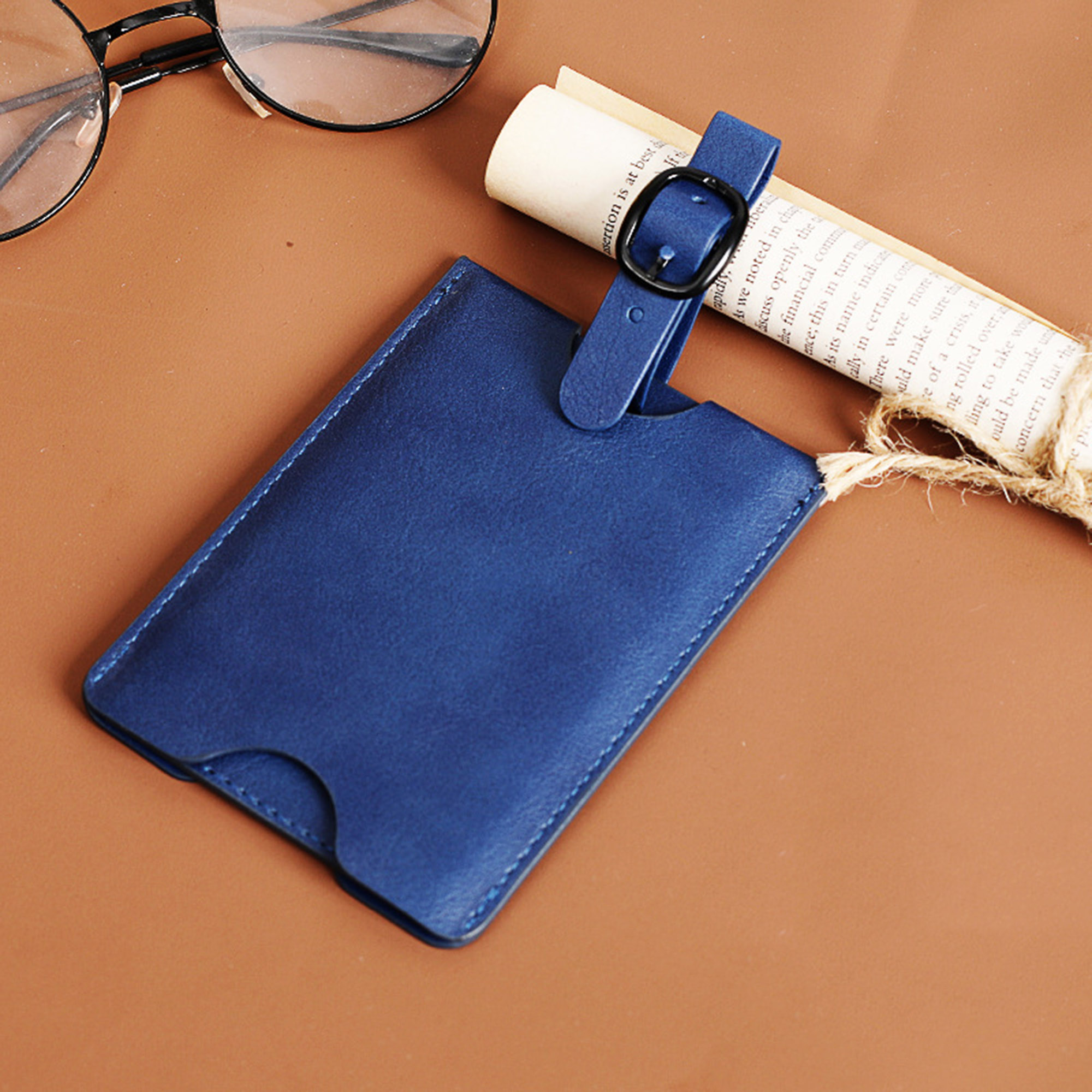 Debossed Premium PU Leather Luggage Bag Tags 10